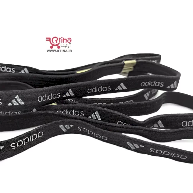 تل موی ورزشی کشی مشکی مارک آدیداس (بسته 6 عددی)